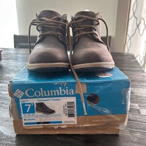 COLUMBIA DAVENPORT CHUKKA WATERPROOF LEATHER MEN’S BOOTS 7.5M